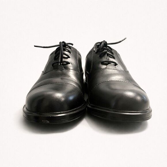 Clarks 1825 Mens Black Leather Cap Toe Oxford Dress Shoes Size 10M Business main image 4
